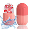 XML Ice Face Roller Silicone Facial Cube for Eyes Neck Massage Remove Dark Circle Pore Shrink Face Beauty Skin Care Ice Mould Kitchen Tools (PINK)