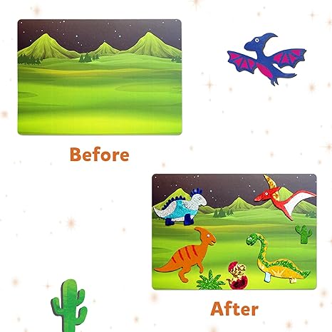 Skillmatics Art & Craft Activity Foil Fun Dinosaurs No Mess Art for Kids Creative Activity