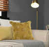 Sashaa World Cotton Tufted Dots Cushion Cover Colour Mustard (Pack of 2)