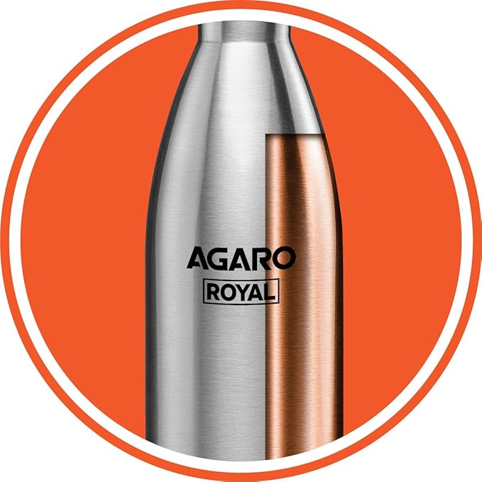 Agaro Royal Stainless Steel Vacuum Flask | 1000ml  Hot & Cold Up to 24 Hours