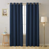 Cloth Fusion Blackout Door Curtains 9 Feet Long Set of 2 Room Darkening Parda Indigo Blue