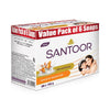 Santoor Skin Softening Sandal & Almond Milk Bathing Soap - 150 gms (Pack of 6)