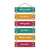 Artvibes Decorative Wall Hanging Wooden Art Decoration Item for Living Room | Quotes Decor Item | Set of 6