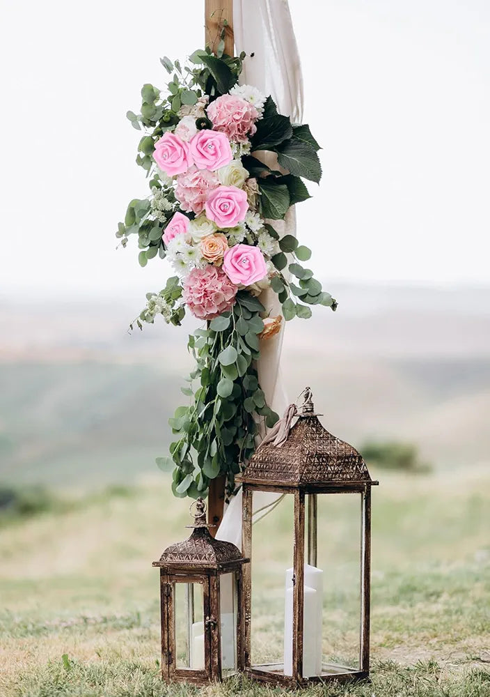 100pcs Pink Foam Rose Artificial Flower Bulk with Crystal 3in Real Looking Stemless Fake Roses