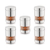 Human Hydro Stainless Steel Storage Containers Set of 5 (750ml Each)
