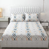 Fresh From Loom Soft Microfiber Fitted Floral Bedsheet King Size Bed With Two Pillow Cover Elastic Fitted Bed Sheets 144 Tc White