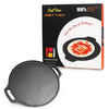 Human Hydro Pre-Seasoned Cast Iron Double Handle Dosa Tawa 30cm with Wooden Spatula Induction Gas