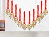 Artificial Marigold Flowers for Decoration with Pom Pom Ring Bell Hanging Orange