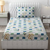 Fresh From Loom Microfiber Single Bedsheet for Single Bed Wrinkle Free Floral Design Bed Spread 1 Pillow Covers 144 TC Light Green White