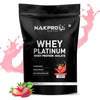 Nakpro Platinum Whey Protein Isolate Strawberry Flavour - 500 gms