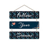 Artvibes Follow Your Dreams Wooden Wall Hanger for Home Decor | Artworks Mordern Hanging