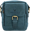 Leather Sling Messenger Bag for Men I Multipurpose Crossbody Bag I Travel Bag with Adjustable Strap I Utility Bag I 8.5 inch | Blue Hunter