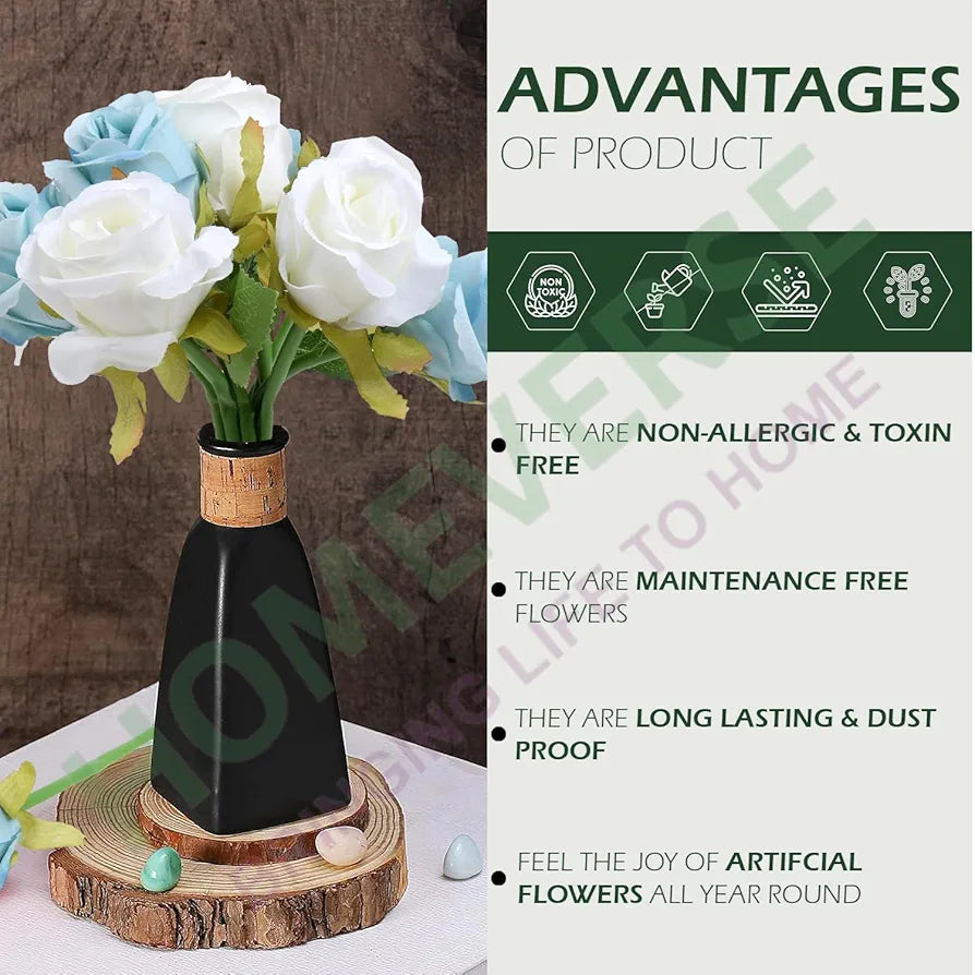 Growing Fake Roses Artificial Rose Fake Silk Plants - DesiPick