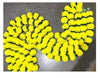 Artificial Marigold Fluffy Flowers Garlands Pack of 5 Yellow with Green Leaves 5 ft