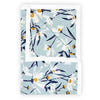 Divine Casa Floret 100% Cotton Double Dohar 120 GSM Soft & Lightweight Throw Blanket Colour Water Orchid