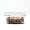 Anko 1.1L Glass Storage Container with Lockable Lid | Pack of 2 | Leak-Proof | Clear