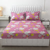 Fresh From Loom Floral Design Bed Spread With Pillow Covers Hypo-Allergenic Microfiber King Bedsheet For Double Bed Wrinkle Free Bedsheets Bedcover 144 TC Punch Pink