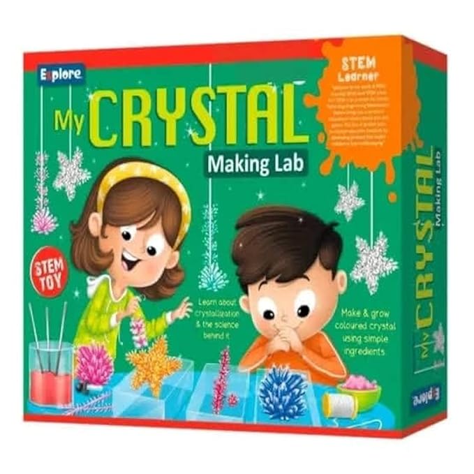 Explore My Crystal Making Lab Science Kit for Kids - DesiPick
