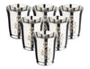 KC Stainless Steel Water Glasses Pari Design with Laser Flower Design - 350 ML