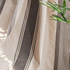 Huesland Cotton Curtains for Door, 7 Feet Long 1 Bohemian Eyelet Curtain | Beige & Grey Stripes