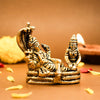 Ekhasa Pure Brass Vishnu Laxmi Murti on Sheshnag Sarp
