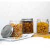 Anko Set of 3 Clear Glass Jars 550ml | Airtight | Tin Lid | Kitchen Storage
