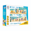 Ratna's 4 in 1 Disney Jigsaw Puzzle 140 Pieces for Kids | 4 Jigsaw Puzzles 35 Pieces Each | Mickey Mouse & Friends