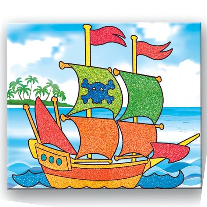 ToyKraft Sand Art and Craft Kit Activity Games for Age of 3 to 5 Years Old Sandart Pictures