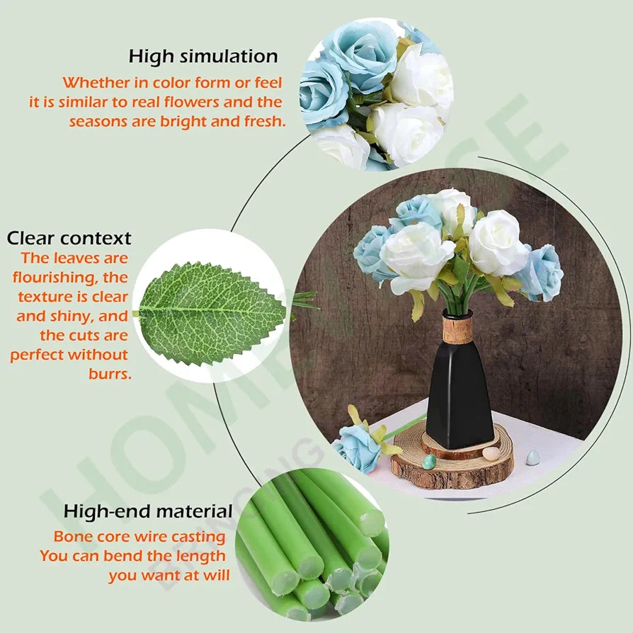 Artificial Rose Fake Silk Plants - DesiPick