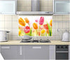 Jaamso Royals Vinyl Removable Peel and Stick Self Adhesive Flowers Wall Sticker for Kitchen Tulip