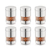 Human Hydro Stainless Steel Storage Containers - Set of 6 (500ml Each)