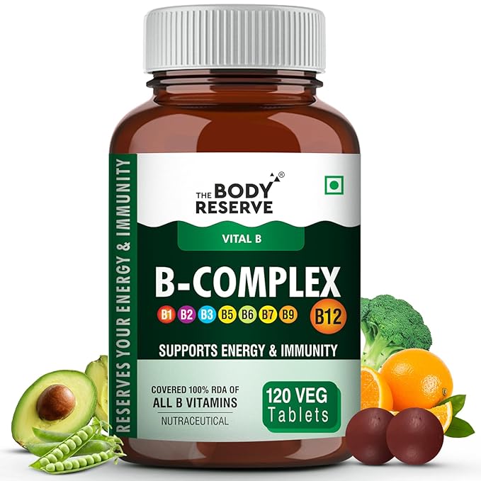 Body Power Tablet The Body Reserve Vitamin B Complex Tablets - 120 tabs - DesiPick