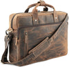 Leather Multi Pockets Office Laptop Messenger Bag For Men