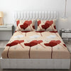 Fresh From Loom Floral King Size Bedsheet Microfiber Rotary Printed with 2 Pillow Covers Multicolor