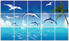 Jaamso Royals Multicolor Nature Design Vinyl Peel and Stick Self Adhesive Wall Sticker Fish