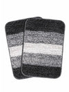 Status Contract Anti Slip Microfiber Mat for Bathroom Colour Black (Pack of 2)