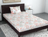 Divine Casa 144 TC 100% Cotton Bedsheet for Single Bed with 1 Pillow Cover Colour Coral Pink