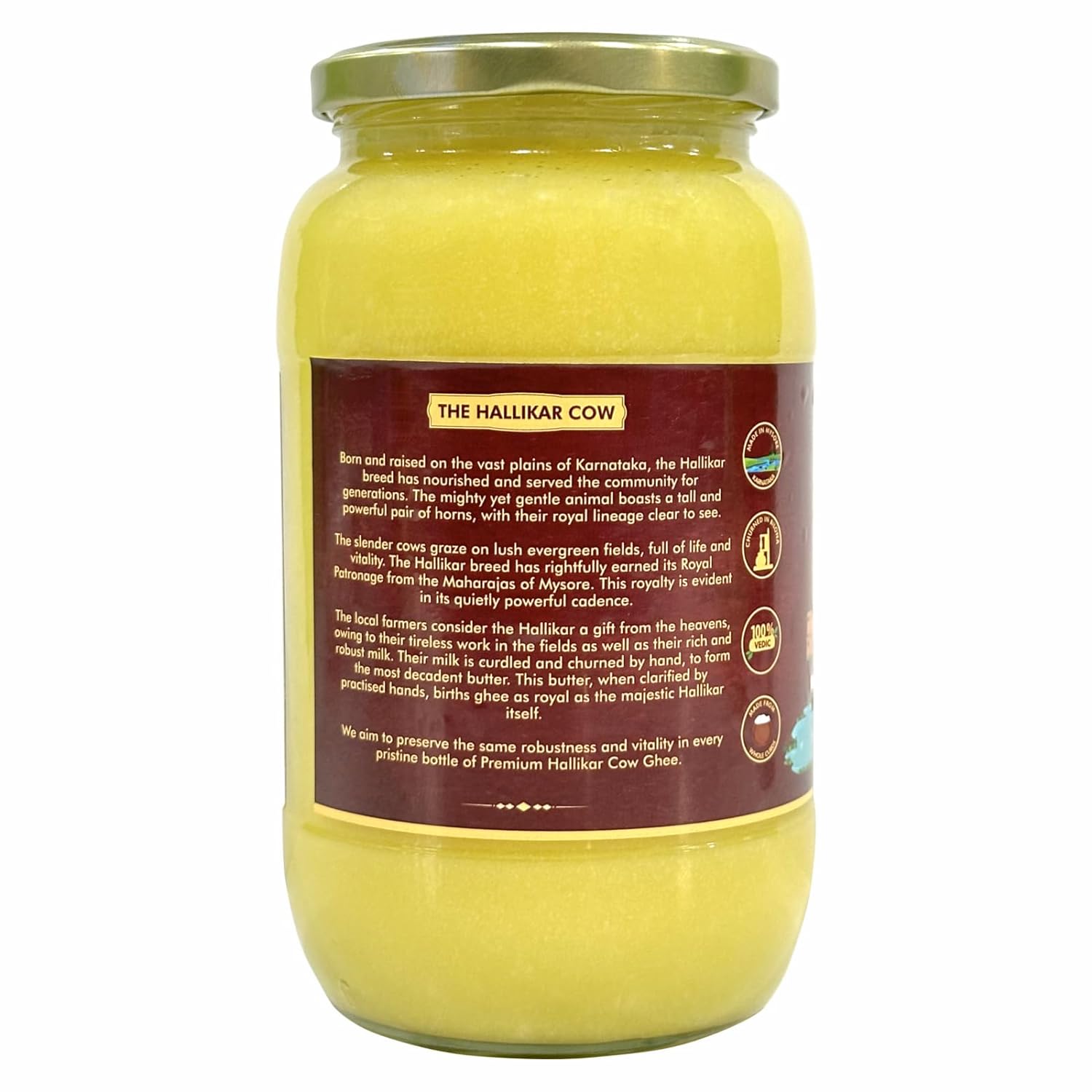 Jivika Naturals Premium A2 Hallikar Cow Ghee - 1000 ml