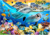 Trexee Dolphin Diamond Art Painting Kits For Adults Stained Glass Full Drill Diamond Dots Paintings 30X40 cm Unframed