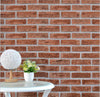 Jaamso Royals Light Red Brick Peel and Stick Wallpaper Wall Decor