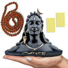 Jd Fresh 3 Inch Adiyogi Statue with Rudraksh Mala