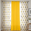 Urban Space Floral Cotton Curtains For Door, Set Of 3 Curtains For Home Decor Mosaic Yellow and Blue & Aura Indigo
