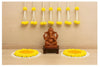 Artificial Rajnigandha Clustered Fluffy Marigold Strings 2.33 ft  Pack of 6 Yellow
