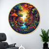 Livin'luxe Paintings Nature Scenery Abstract Modern Art Premium Sparkle Lamination Golden GR-43