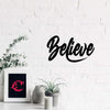 Ecraftindia Believe Black Engineered Wood Cutout Wall Art Decor | Wall Decoration Items | Wooden Wall Decor Item