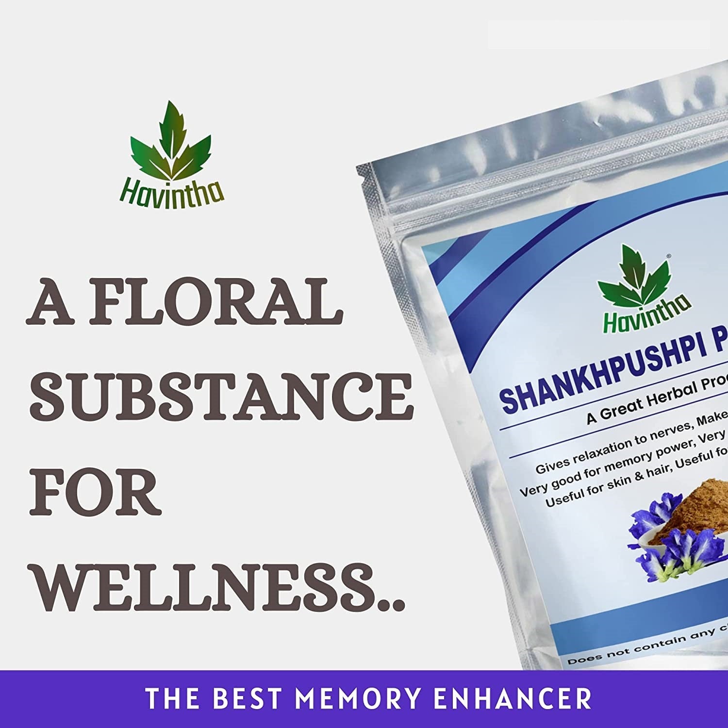 Havintha Natural Shankhpushpi Powder 227g | Ayurvedic Herb - DesiPick