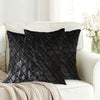 Luxe Home Cushion Cover Duble Side Rabbit Fur Diamond Design Covers Set of 2 Colour Anthra