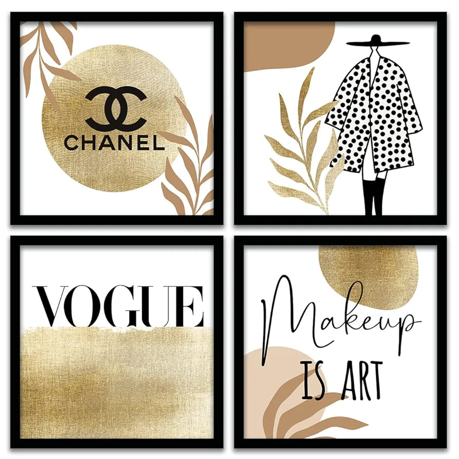 Kotart Wood Parlor Theme Frames For Salon Studio Wall Decor Set Of 4 ...