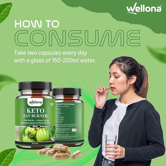 Wellona Keto Fat Burner 800MG - 60 caps