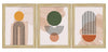 ArtX Paper Abstract Boho Wall Painting Multicolor Bohemian Set of 3